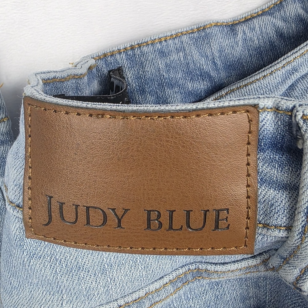 Judy Blue Jeans Womens 5/27 Weekend Wanderer High Rise Boyfriend Blue Denim Pant - Picture 8 of 12